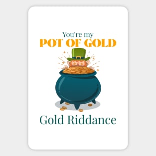 St Patricks gold design Magnet